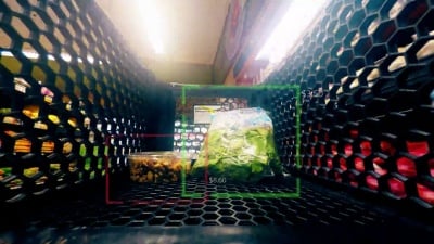 食品杂货店食品购物延时摄影智能扫描仪商店购物车超市 