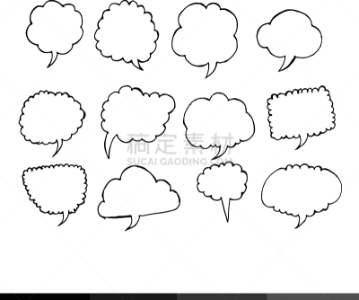 对话气泡框,动物手,计划书,不完全的,可爱的,轮廓,文字,画画,沟通,收集