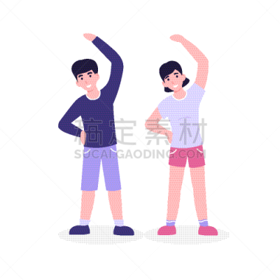 男人,女孩,公亩,可爱的,平和,运动,体操,有氧运动法,锻炼,相伴