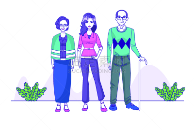 家庭,双亲家庭,祖父母,性格,女儿,父母,母亲,女人,拿着,儿童