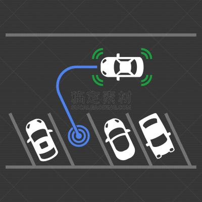 智慧,顺序,停车场,视角,沥青,安全的,汽车,太空,协助
