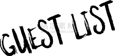 宾客名单,橡皮章,白色,分离着色,红色,事件,流行音乐会,抵押文件,传媒