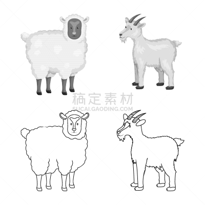 标志,厨房,羊毛,自制的,农业,宠物,图像,矢量,收集