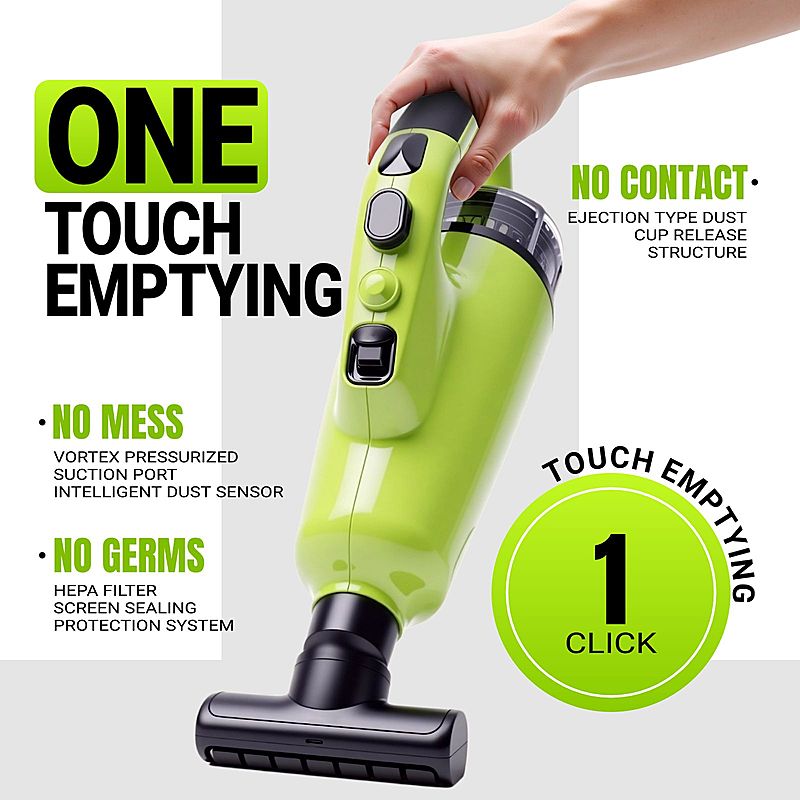 亚马逊商品主图绿色吸尘器数码家电AIGC