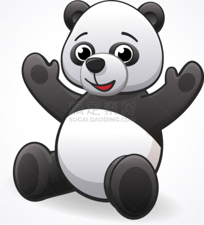 可爱的,熊猫,卡通,幸福,泰迪熊,华贵,玩具,动物,坐,爱
