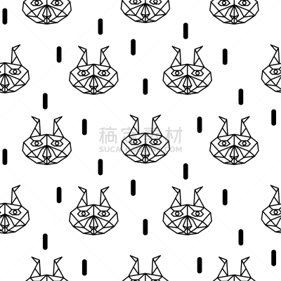 动物,山猫,抽象,四方连续纹样,白色,创造力,狞獾,几何形状,图像,设计