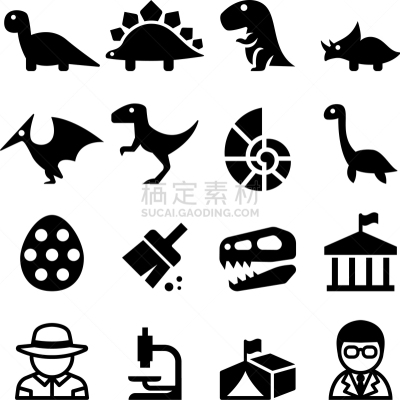 恐龙,考古学,计算机图标,地质学家,侏罗纪,雷龙,动物,品牌名称,力克斯兔,剪影