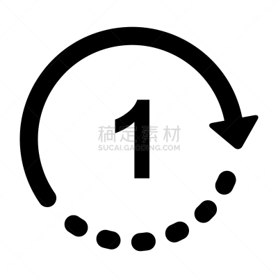 绘画插图,矢量,秒表,钟面,平坦的,分离着色,计算机图标,数字1,简单,计划书