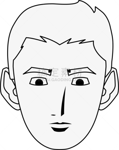 卡通,青年男人,可爱的,商务,人,男人,概念,肖像,图像,违约