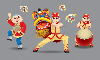 传统,男人,幸福,红色,灯笼,春节,运气,图像,传统节日