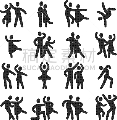 人,舞蹈,幸福,舞蹈教室,现代,计算机图标,白色,分离着色,精力,优美