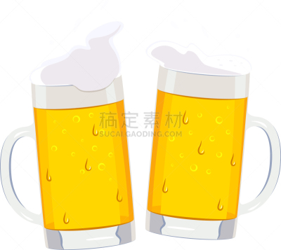 啤酒,一个物体,饮料,含酒精饮料,清新,无酒精,啤酒节,玻璃杯,夏天,绘画插图