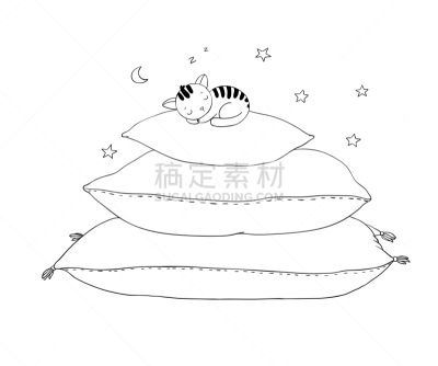 可爱的,自然美,猫,枕头,绿色,黑色,纺织品,华丽的,小的,柔和