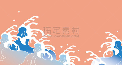 波形,图像,绘画插图,日本,平衡折角灯,渔夫,材料,式样,纹理,笔触
