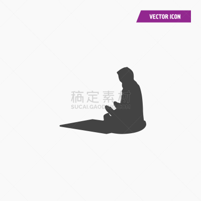 图标,黑色,亚洲,可兰经,人种,矢量,祈祷,做