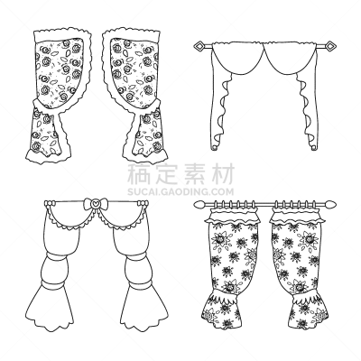 纺织品,式样,计算机图标,分离着色,有褶衫,轮廓,公寓,红色,装饰,收集