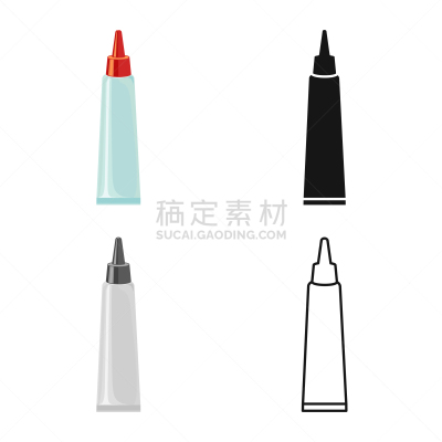 分离着色,插画,装管,品牌名称,创可贴,塑胶,液体,设备用品,矢量,设计
