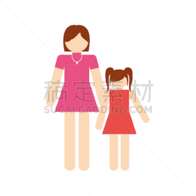 家庭,母女,分离着色,女儿,多代家庭,姐妹,人,父母,爱,相伴