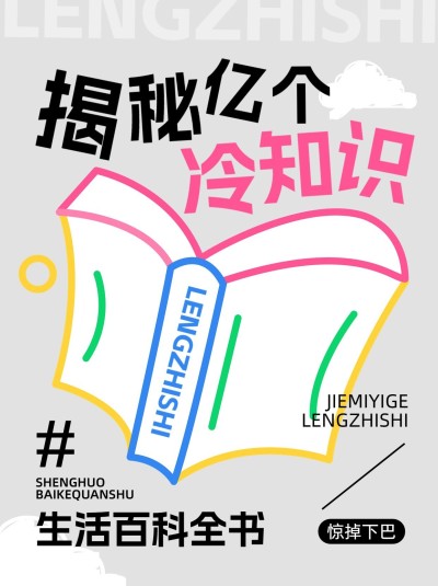 冷知识攻略科普小红书封面