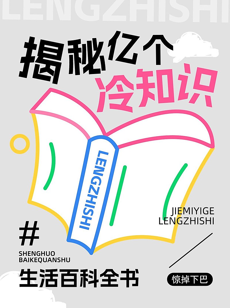 冷知识攻略科普小红书封面