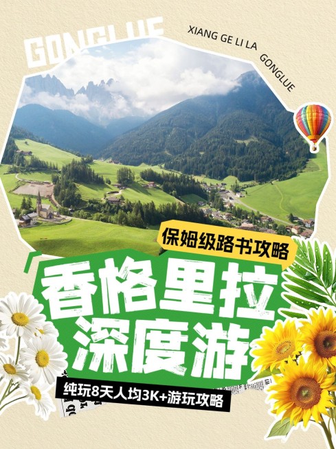 旅游攻略不规则图框小红书配图AIGC预览效果