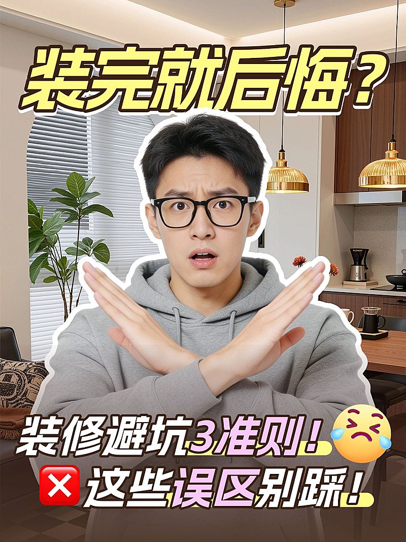 家居装修避坑指南人像-小红书封面