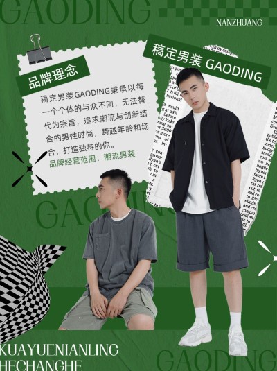 服饰箱包男装品牌故事宣传介绍小红书套装配图