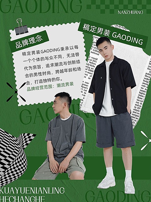 服饰箱包男装品牌故事宣传介绍小红书套装配图