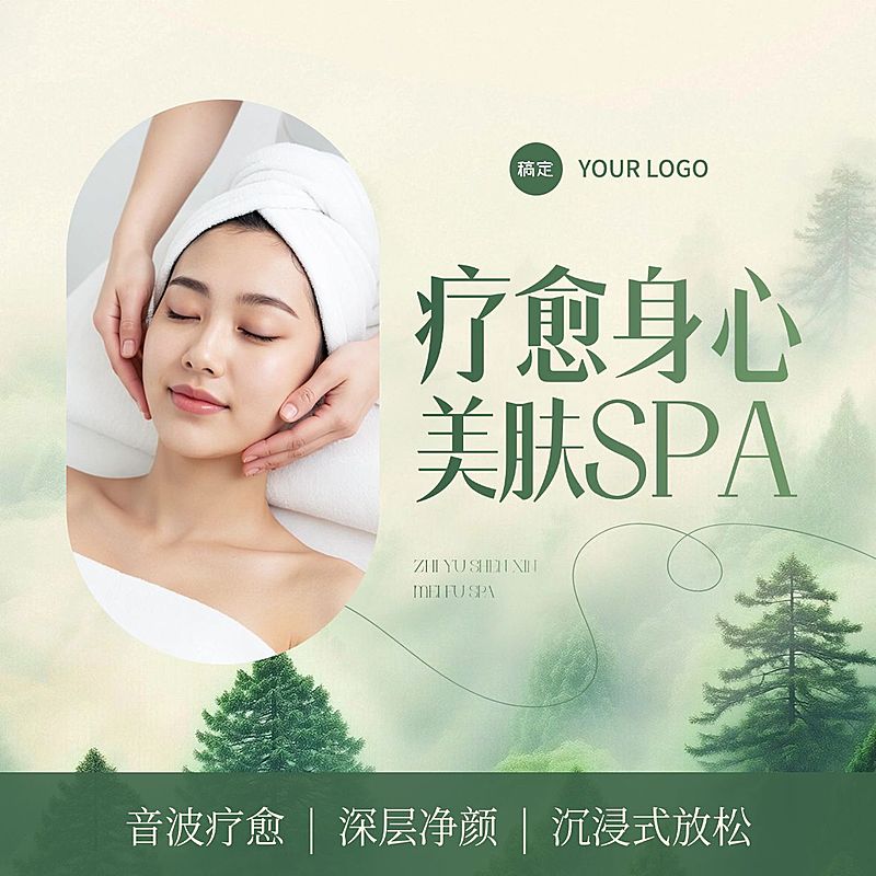 美业美容院春季美团大众点评宣传入口图套装