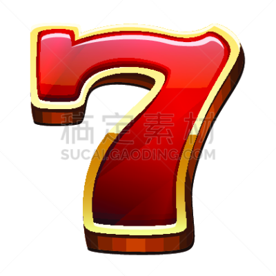 数字7,计算机图标,白色背景,分离着色,风险,休闲游戏,背景分离,机器,绘画插图,进行中