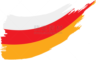 南奥塞梯,白色,欧洲,职权,国内著名景点,红色,涂料,矢量,高加索山脉