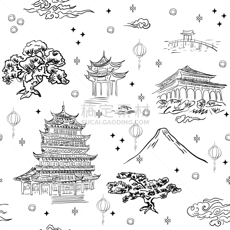 地形,四方连续纹样,背景,华丽的,传统,和服,纺织品,壁纸,复古