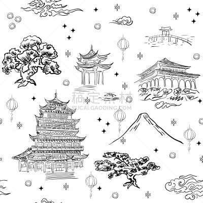 地形,四方连续纹样,背景,华丽的,传统,和服,纺织品,壁纸,复古