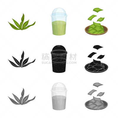海洋,式样,符号,蛋白质,素食,清新,食品,营养品,维生素,草