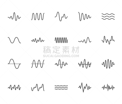 声波,计算机图标,舞台,平坦的,线条,轮廓,音乐,噪声,频率,原声大碟