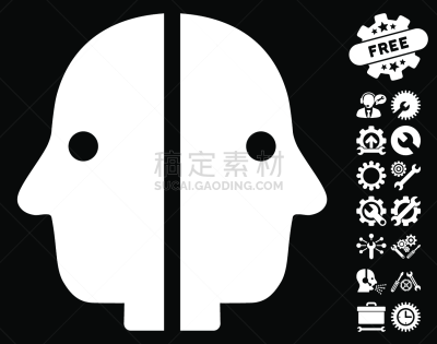 工具,人的脸部,计算机图标,顾客,人,男孩,白色背景,顺序,一致,奖励