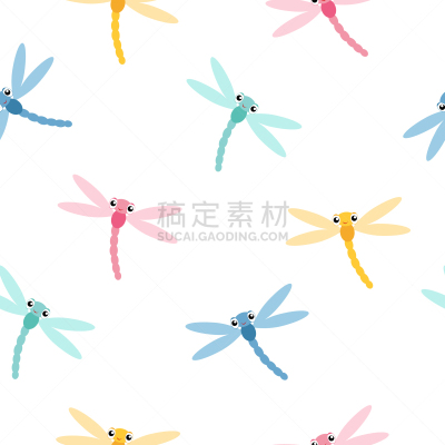 可爱的,蜻蜓,插画,抽象拼贴画,背景,华丽的,壁纸,色彩鲜艳,装饰物,剪影
