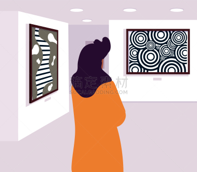 女人,现代,画廊,事件,光学设备,艺术品,旅行者,建筑,站