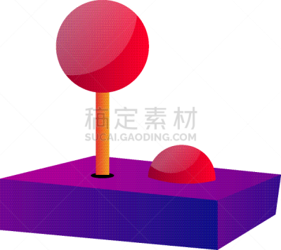 操纵杆,极简构图,白色背景,分离着色,白色,愉悦,游戏手柄,紫色,设计