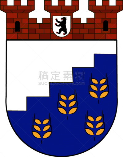 柏林,霍恩施豪森,非都市风光,黄色,红色,黑色,国内著名景点,图像,矢量