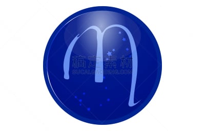 星座,星星,天蝎座,计算机图标,蓝色,数字12,秘密,华丽的,背景分离,塑胶