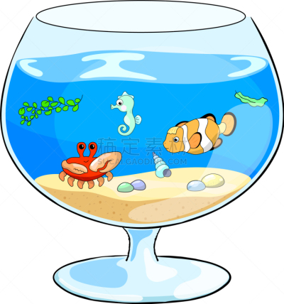 水族馆,动画片,小丑,水下,夏天,图像,矢量,马,海马,珊瑚
