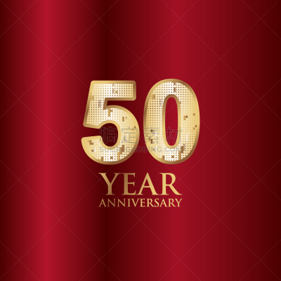 周年纪念,黄金,红色背景,数字50,商务,50年节,请柬,模板,问候