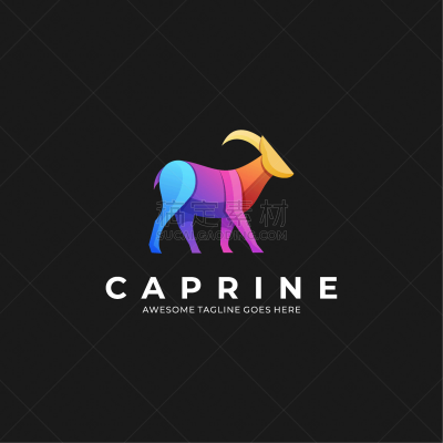 logo goat gradient colorful