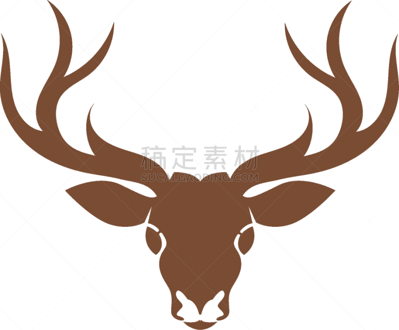 deer antler ilustration logo