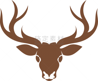 deer antler ilustration logo