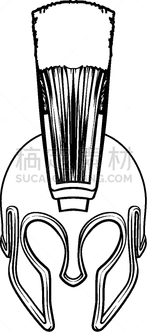 勇士,罗马风格,运动头盔,特洛伊木马,运动,一个物体,希腊,莫西干头,白色,轮廓