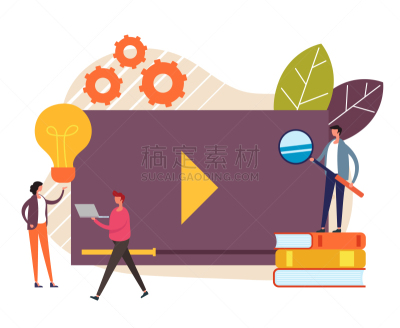 平坦的,概念,绘画插图,矢量,图表设计师,电子邮件,动画片,学生,人,远距离
