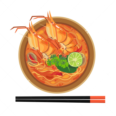 面条,蔬菜,清新,香料,食品,泰国,红辣椒粉,泰式酸辣汤,对虾,酸橙