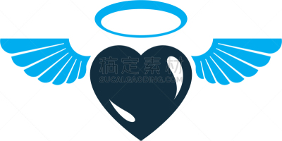想法,插画,心型,图标,浪漫,翅膀,爱,希望,安慰